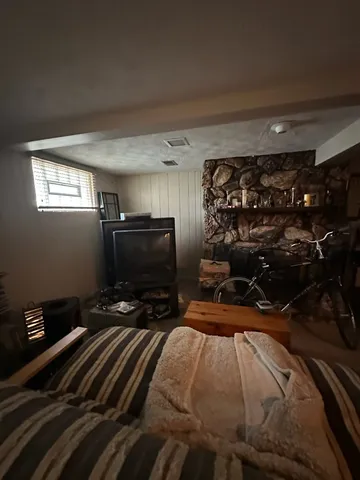 a room with gym equipment