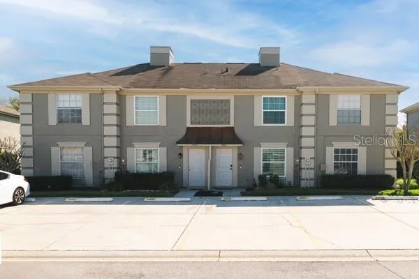 a front view of a house