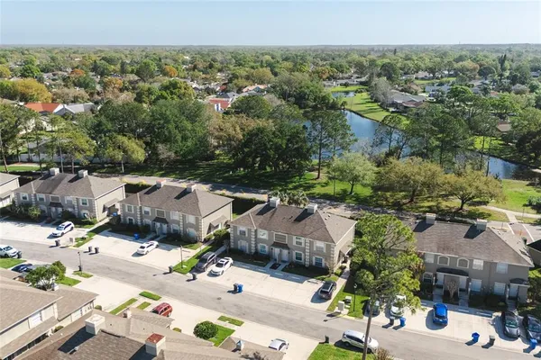 an aerial view of multiple house