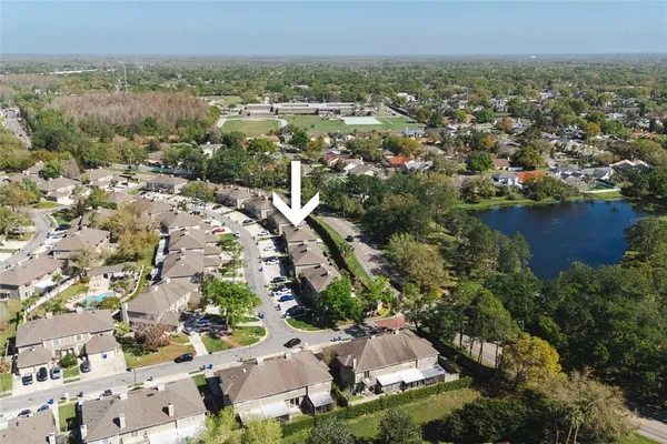 an aerial view of multiple house