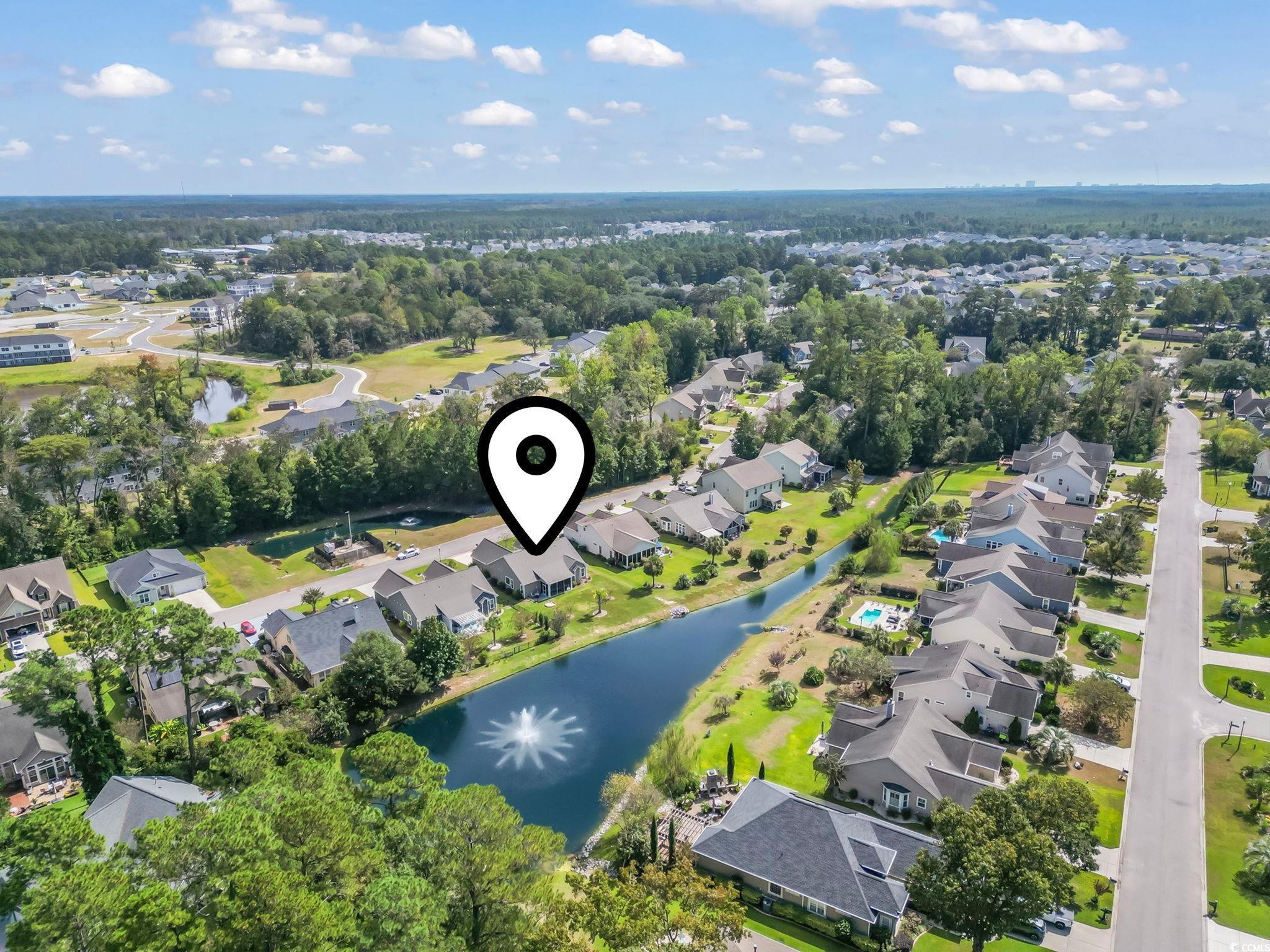 175 Rivers Edge Drive Conway, SC 29526 - Photo 34 of 37 Aerial view of property's location featuring nearby suburban area and a nearby body of water