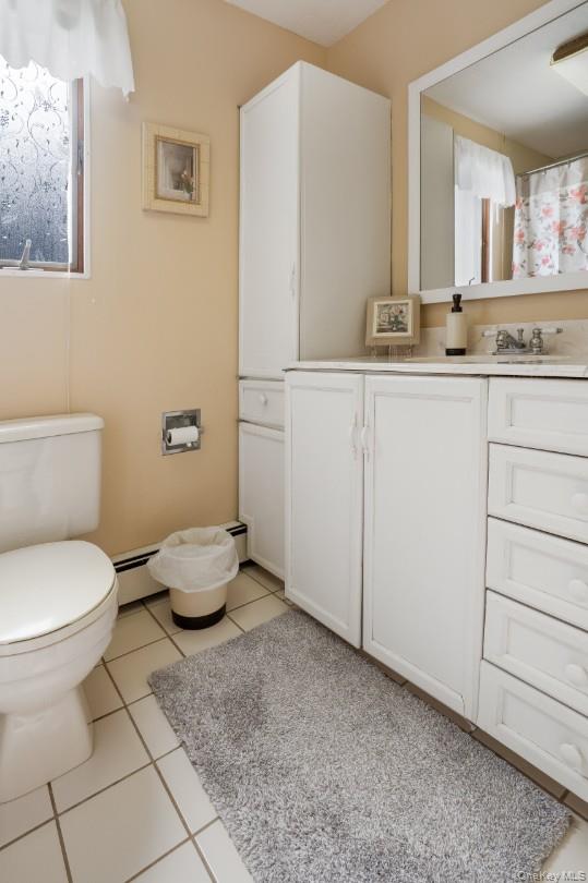 69 Riviera Drive Selden, NY 11784 - Photo 17 of 20 a bathroom with a granite countertop toilet and sink