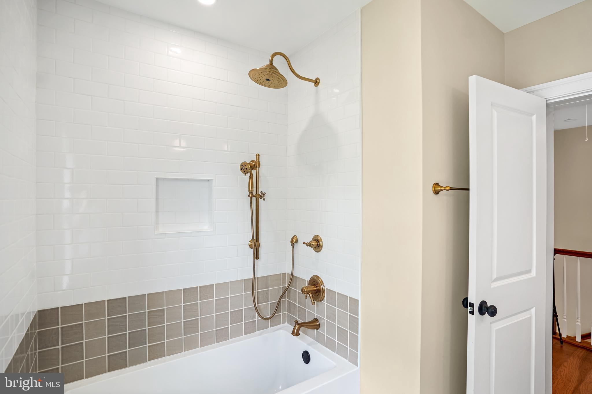 3722 13th Street Northeast Washington, DC 20017 - Photo 27 of 50 a bathroom with a tub and a shower