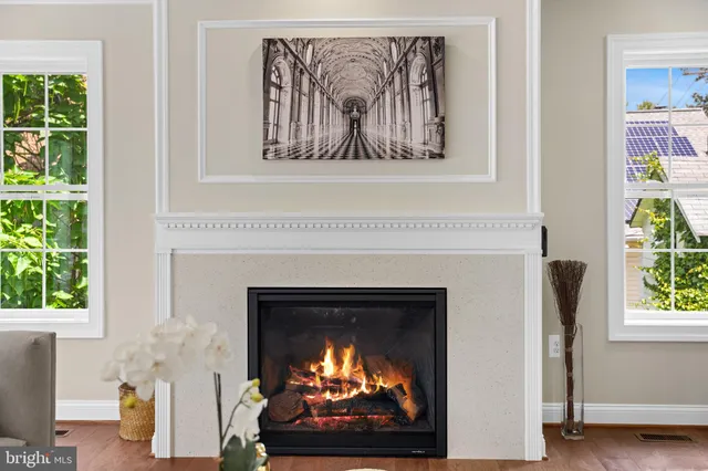 a view of entryway with wooden floor