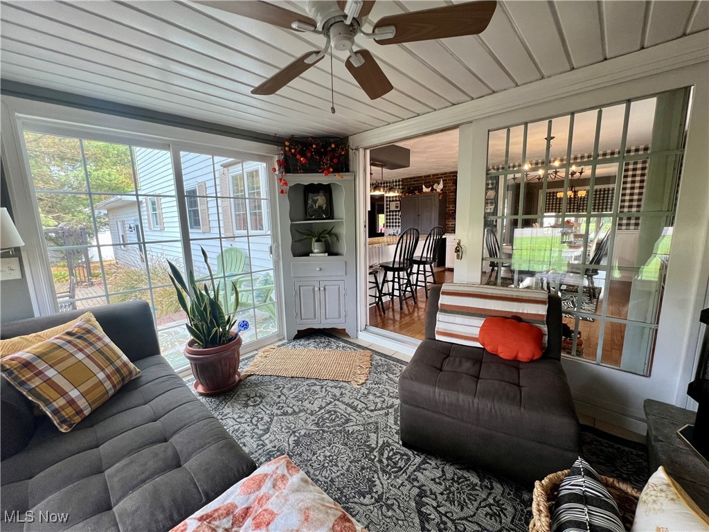 446 Annis Road Amherst, OH 44001 - Photo 13 of 39 Sunroom with ceiling fan