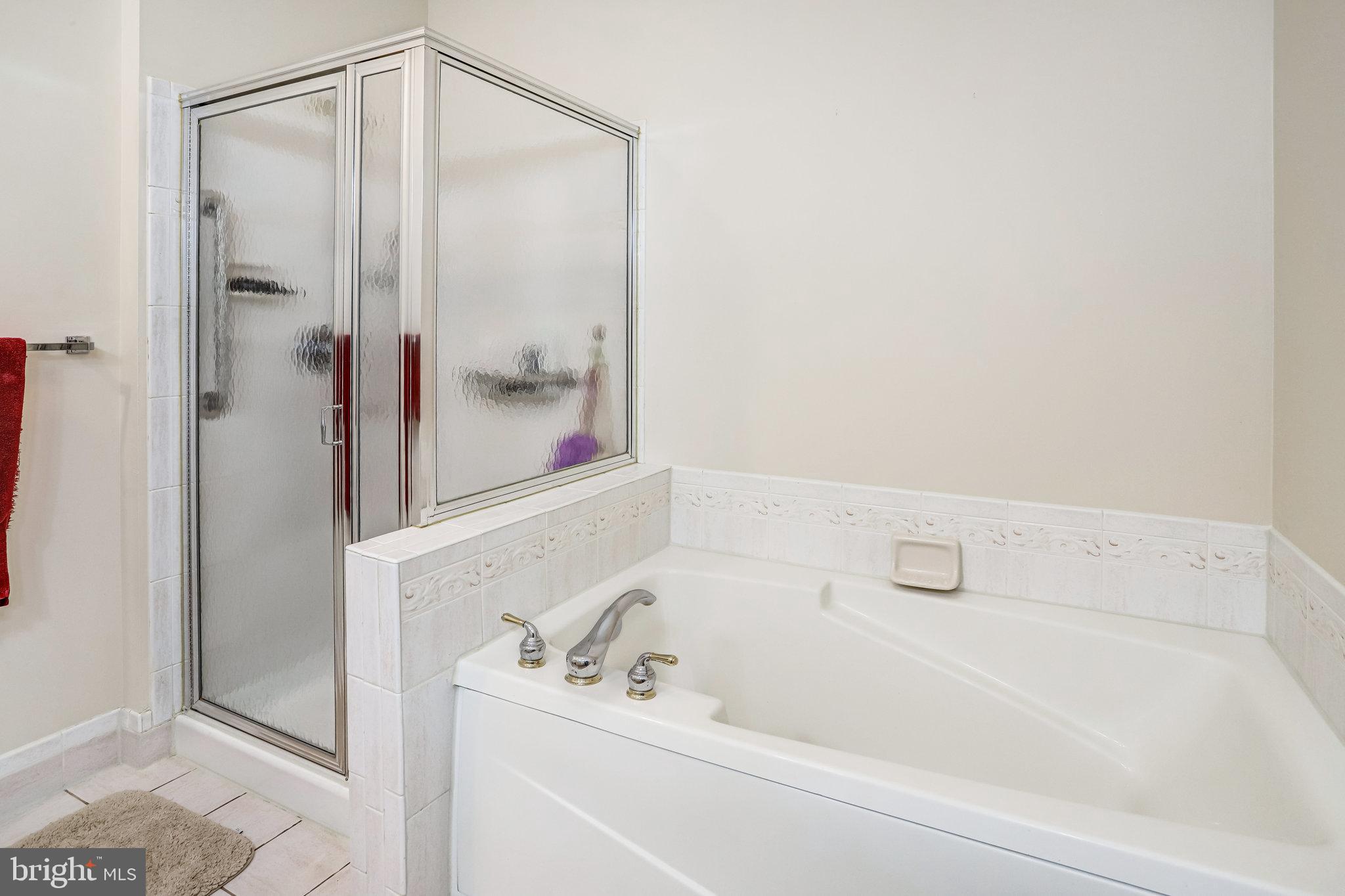 2500 Waterside Drive, Unit 303 Frederick, MD 21701 - Photo 28 of 47 a bathroom with a bathtub and a shower