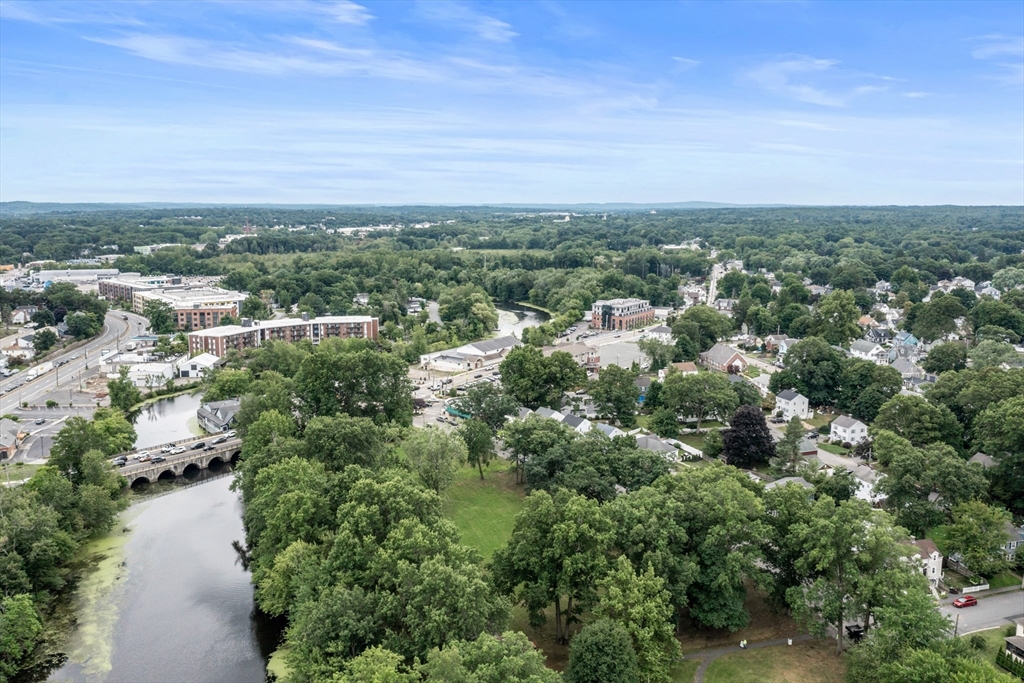 26 Riverside Drive Dedham, MA 02026 - Photo 34 of 35 an aerial view of a city with lots of residential buildings
