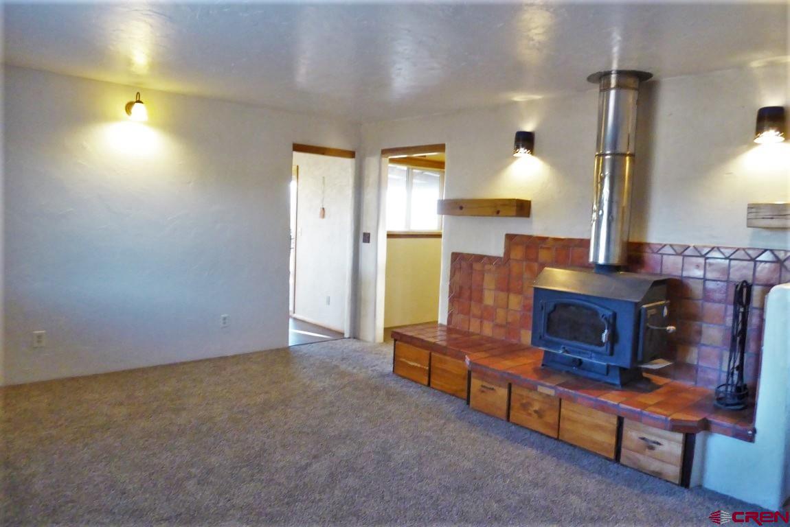 25352 Cedar Mesa Road Cedaredge, CO 81413 - Photo 3 of 32 a living room with furniture and a fireplace