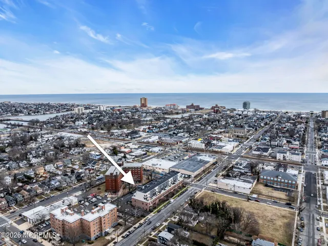 an aerial view of multiple house