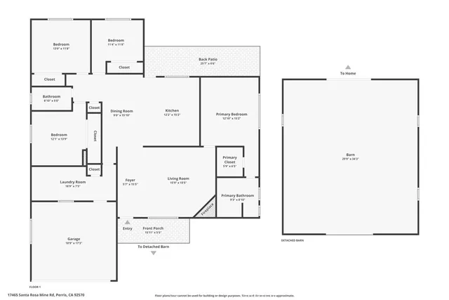 $850,000 | 17465 Santa Rosa Mine Road, Perris, CA 92570