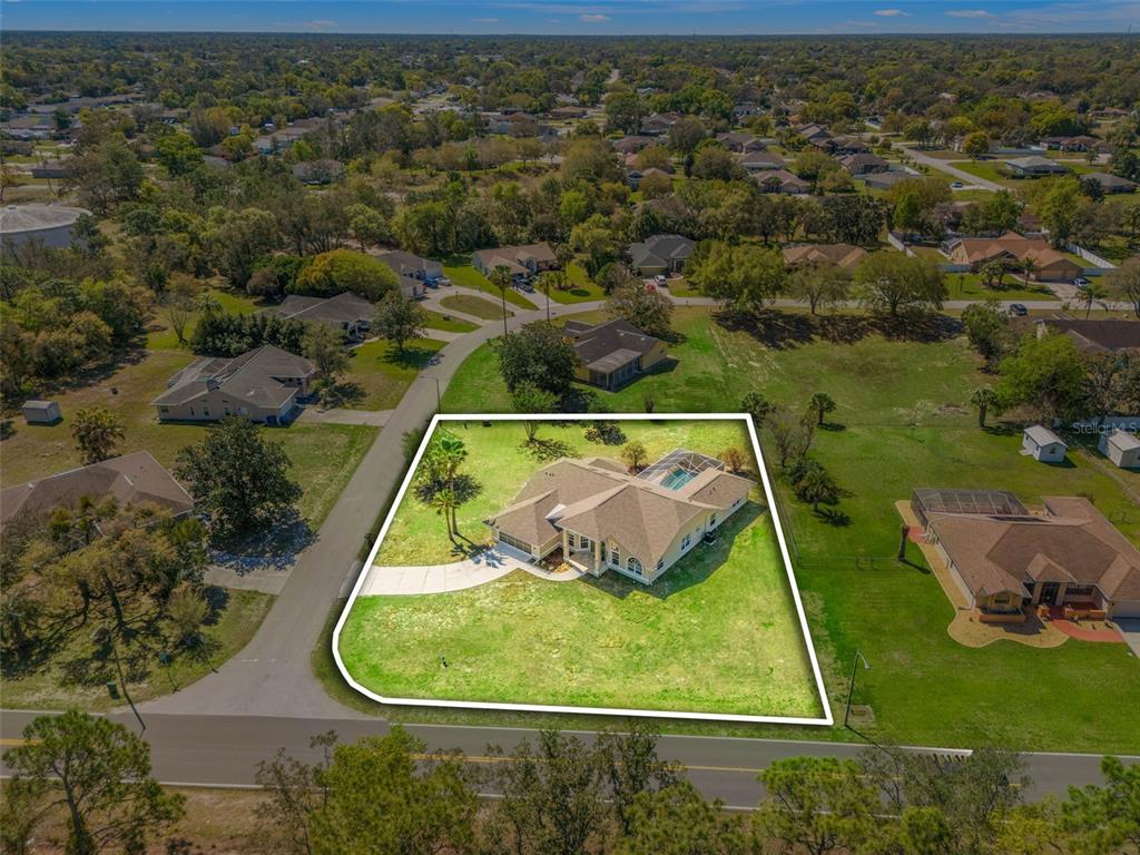 10185 Sleepy Willow Court Spring Hill, FL 34608 - Photo 42 of 44 an aerial view of a yard