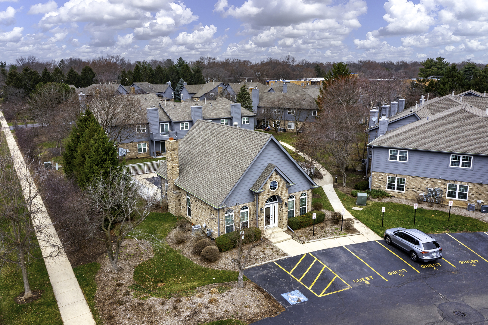19 Foxcroft Road, Unit 203 Naperville, IL 60565 - Photo 22 of 29 an aerial view of a house with swimming pool and furniture