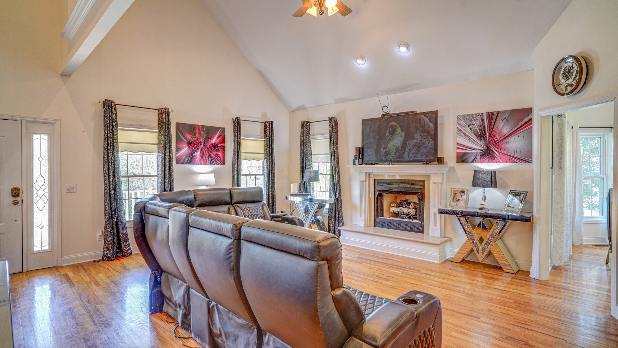1828 Weaver Branch Road Piney Flats, TN 37686 - Photo 24 of 54 a living room with furniture and a fireplace