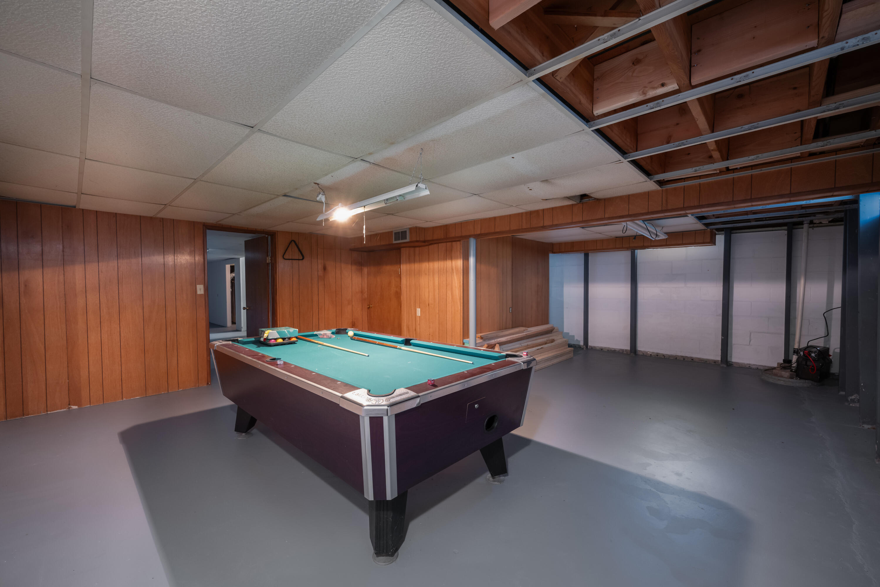 513 14th Avenue Union Grove, WI 53182 - Photo 26 of 37 Lower Level Pool Table
