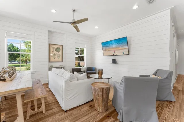 a view of a balcony with furniture