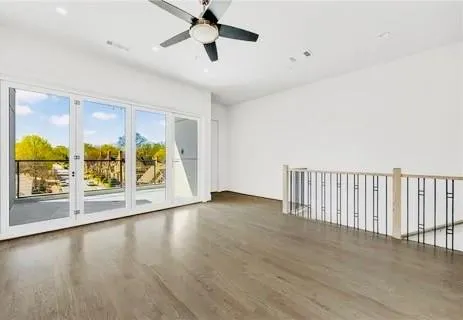 a view of a balcony from a balcony