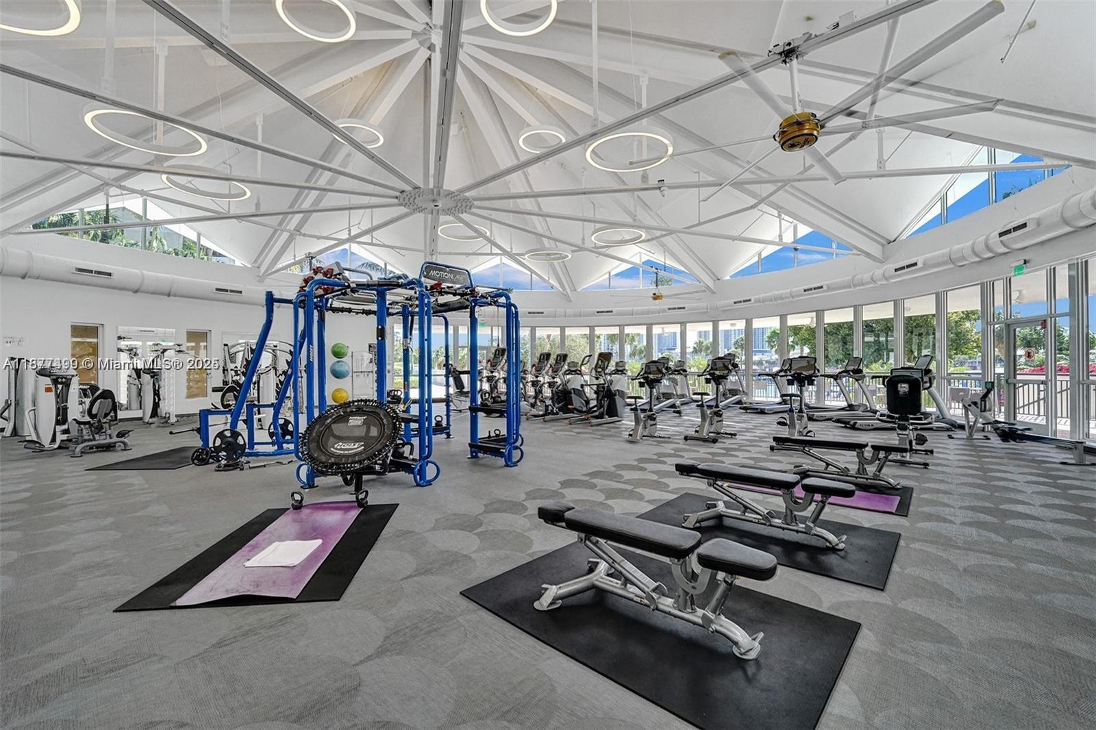 500 Three Islands Boulevard, Unit 320 Hallandale Beach, FL 33009 - Photo 21 of 27 a room with gym equipment