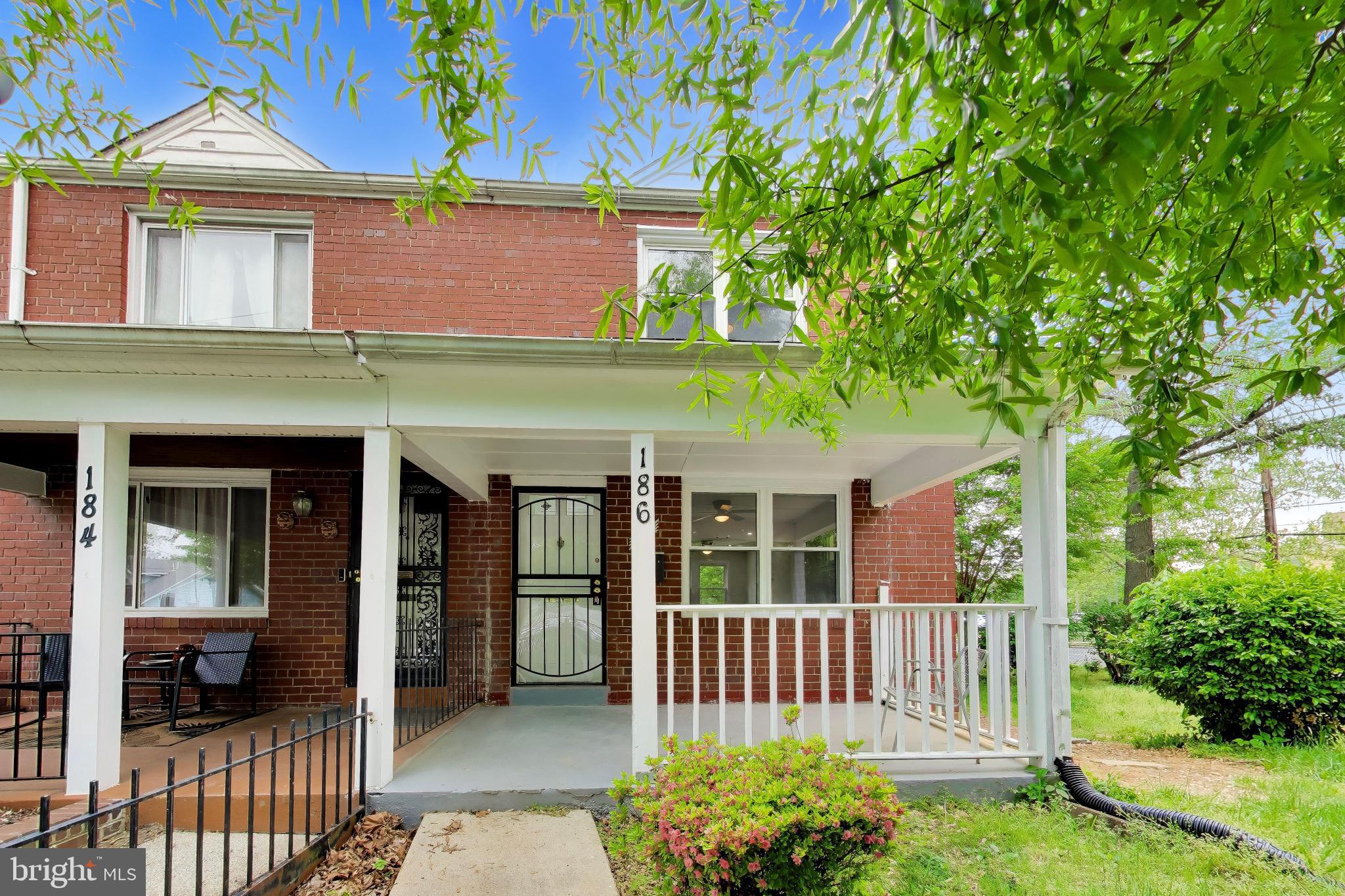 a view of a house with a porch