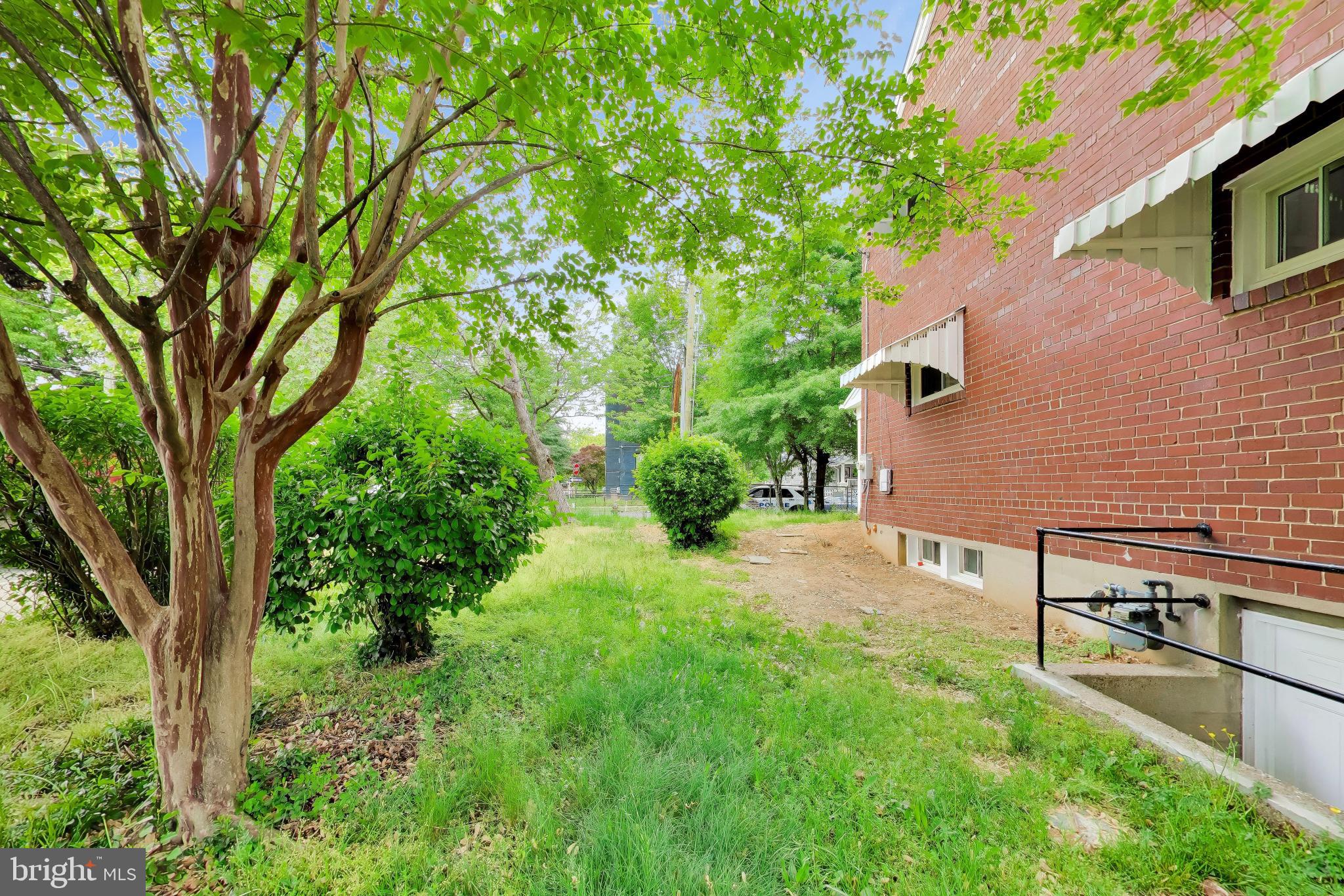 186 Forrester Street Southwest Washington, DC 20032 - Photo 31 of 32 a backyard of a house with plants and large tree