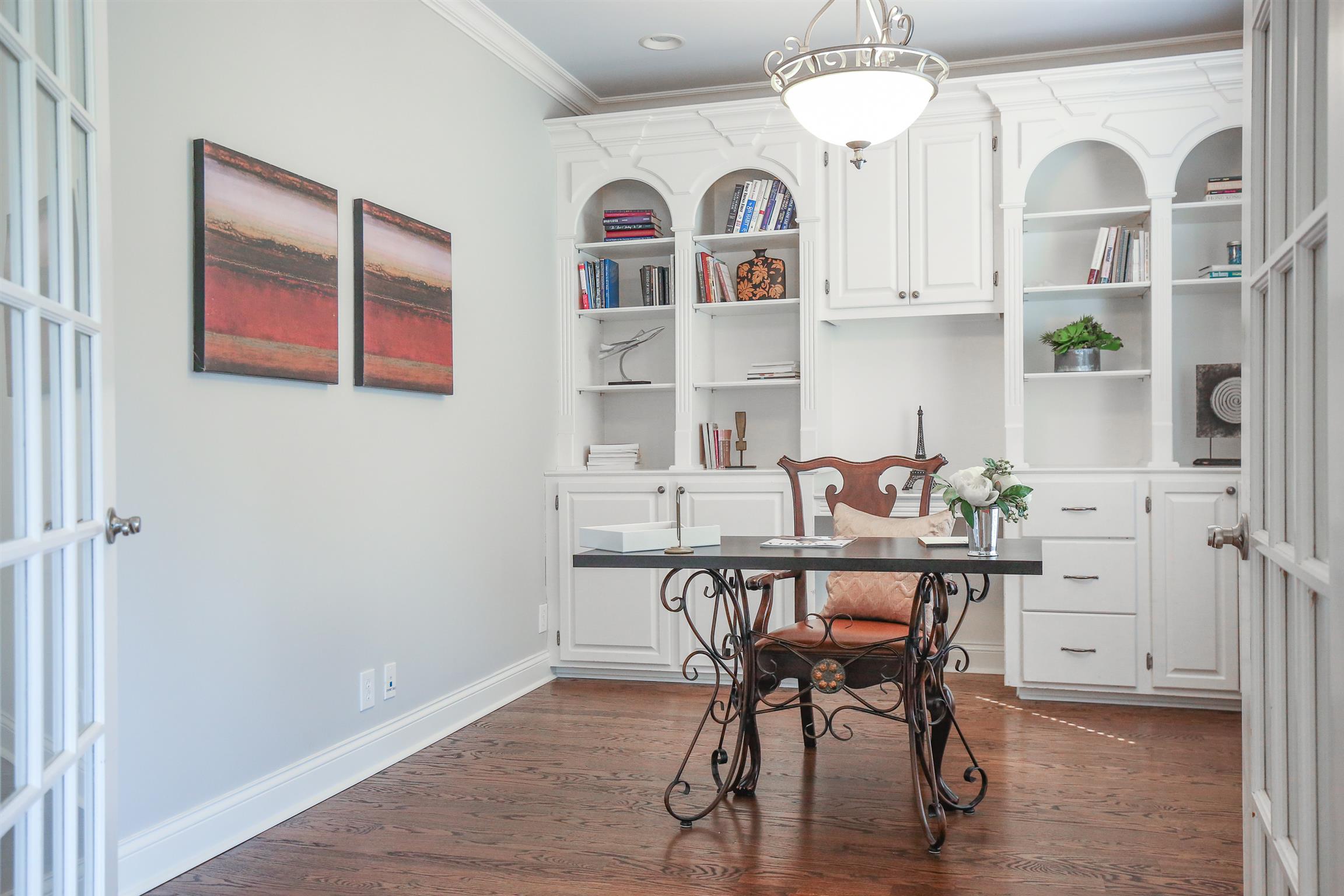 5332 Sherrington Road Murfreesboro, TN 37128 - Photo 4 of 29 Private office with french doors and custom built-ins