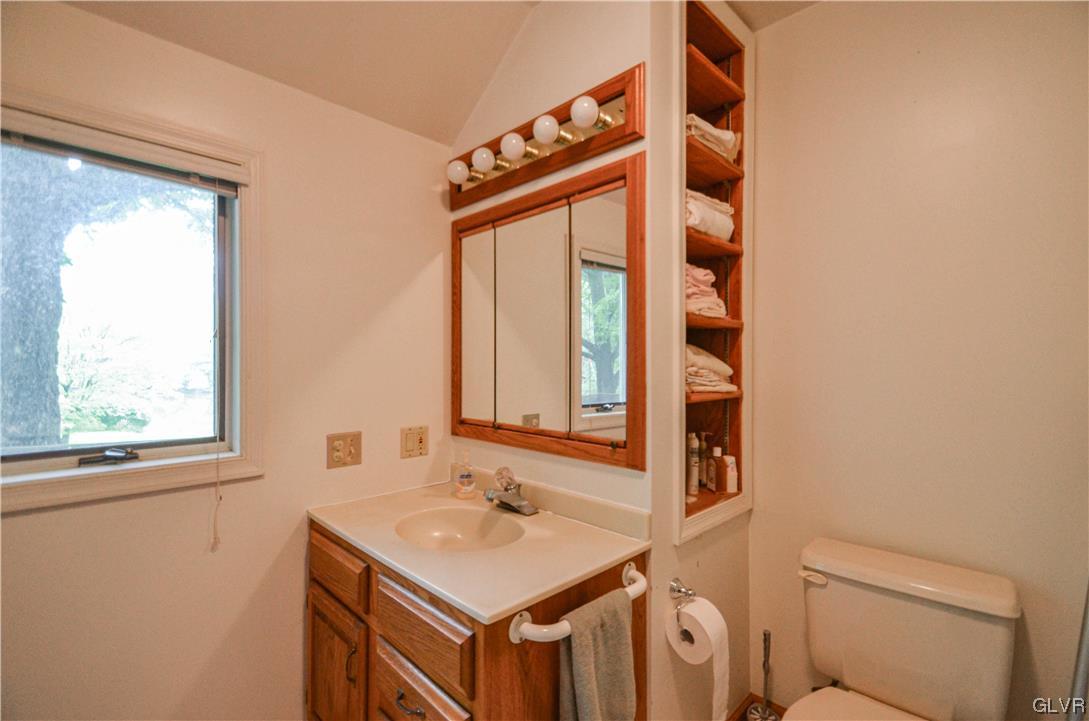 234 Rinker Road Stroudsburg, PA 18360 - Photo 25 of 49 a bathroom with a sink a mirror and a window