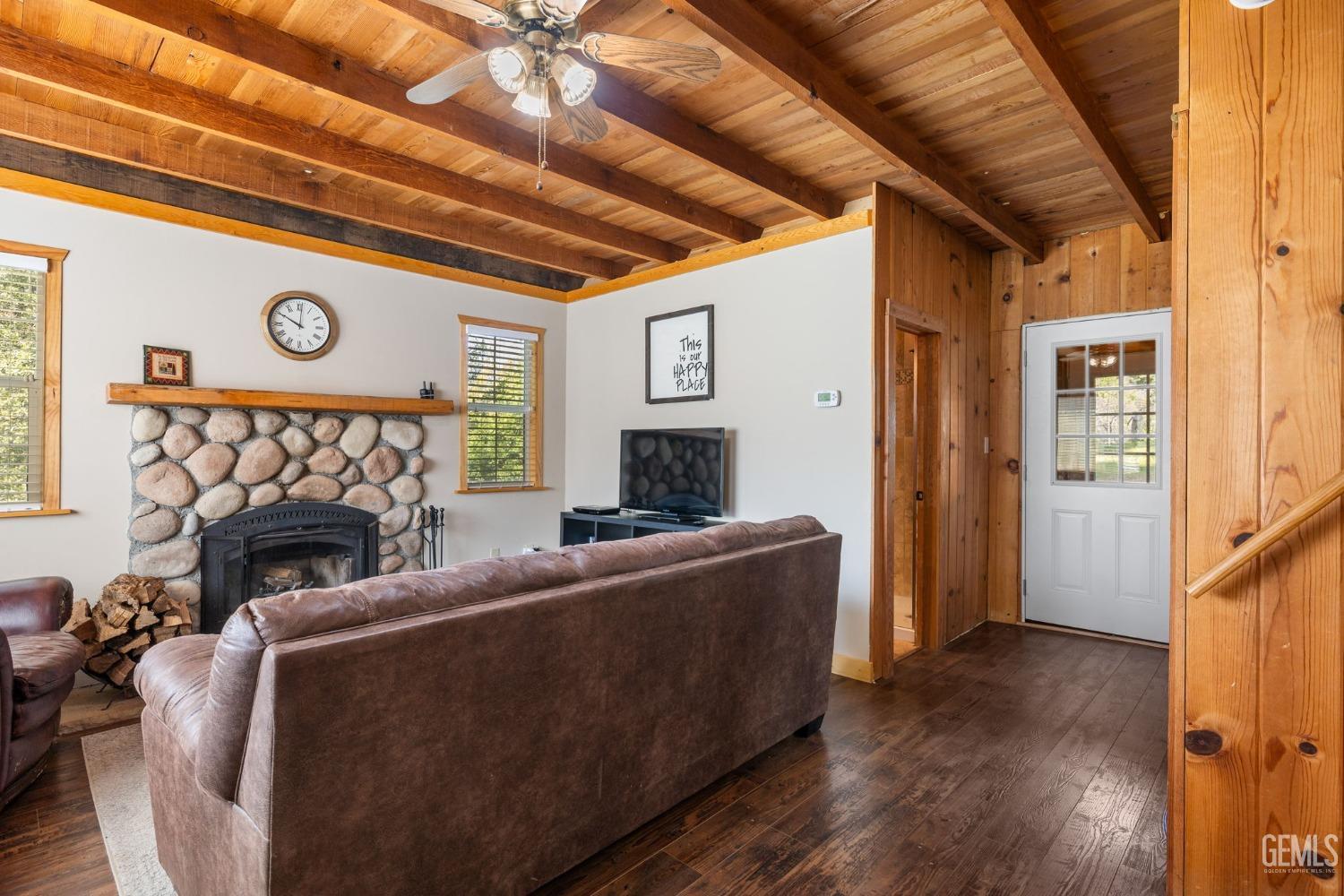 Undisclosed Address Posey, CA 93260 - Photo 13 of 53 a living room with furniture and a fireplace