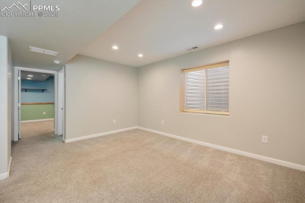 13038 Devil's Thumb Place Peyton, CO 80831 - Photo 29 of 44 The Finished Basement includes a Flex Space for family fun and entertainment.