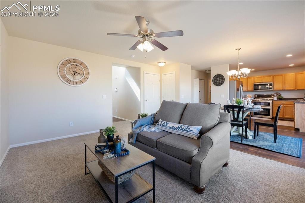 13038 Devil's Thumb Place Peyton, CO 80831 - Photo 5 of 44 View of the Dining Area and Kitchen from the Living Room.
