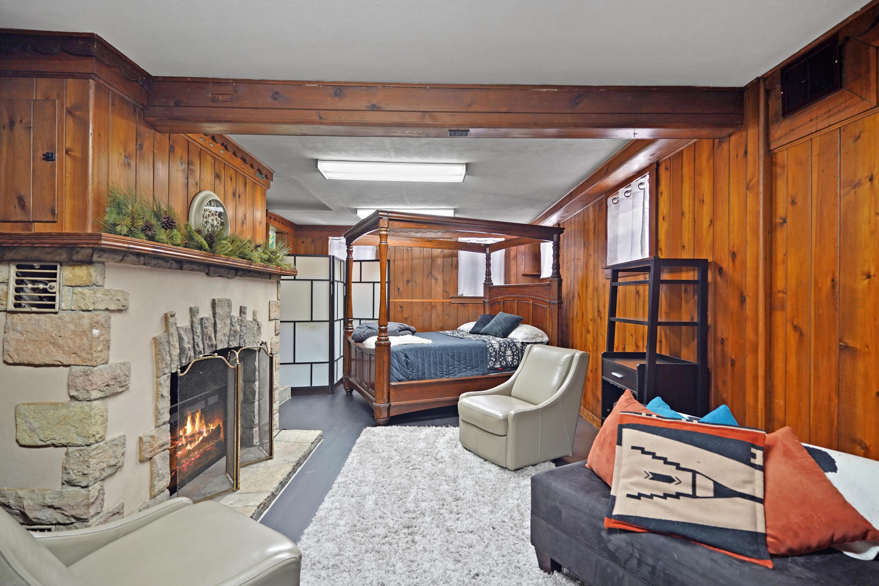 W198 Tombeau Boulevard Bloomfield, WI 53128 - Photo 33 of 50 Basement Rec Room W/Fireplace