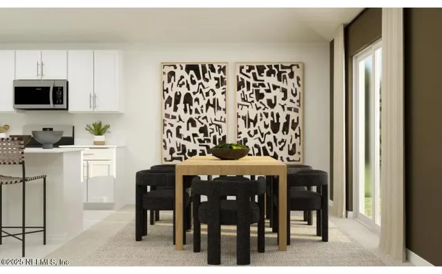 a view of a room with furniture window and outside view