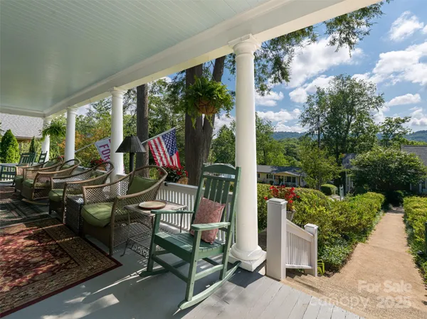 a outdoor view with a sitting space