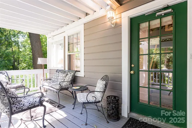 a outdoor living space with furniture
