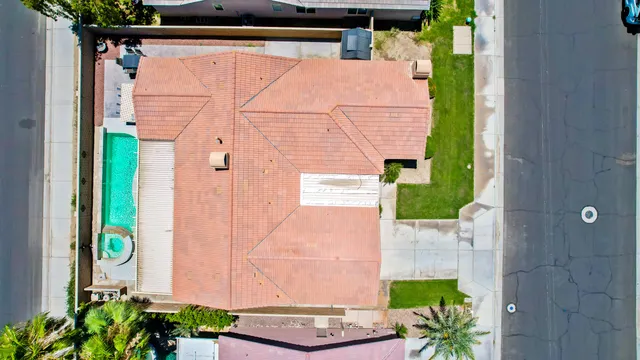 a view of a city with a lake