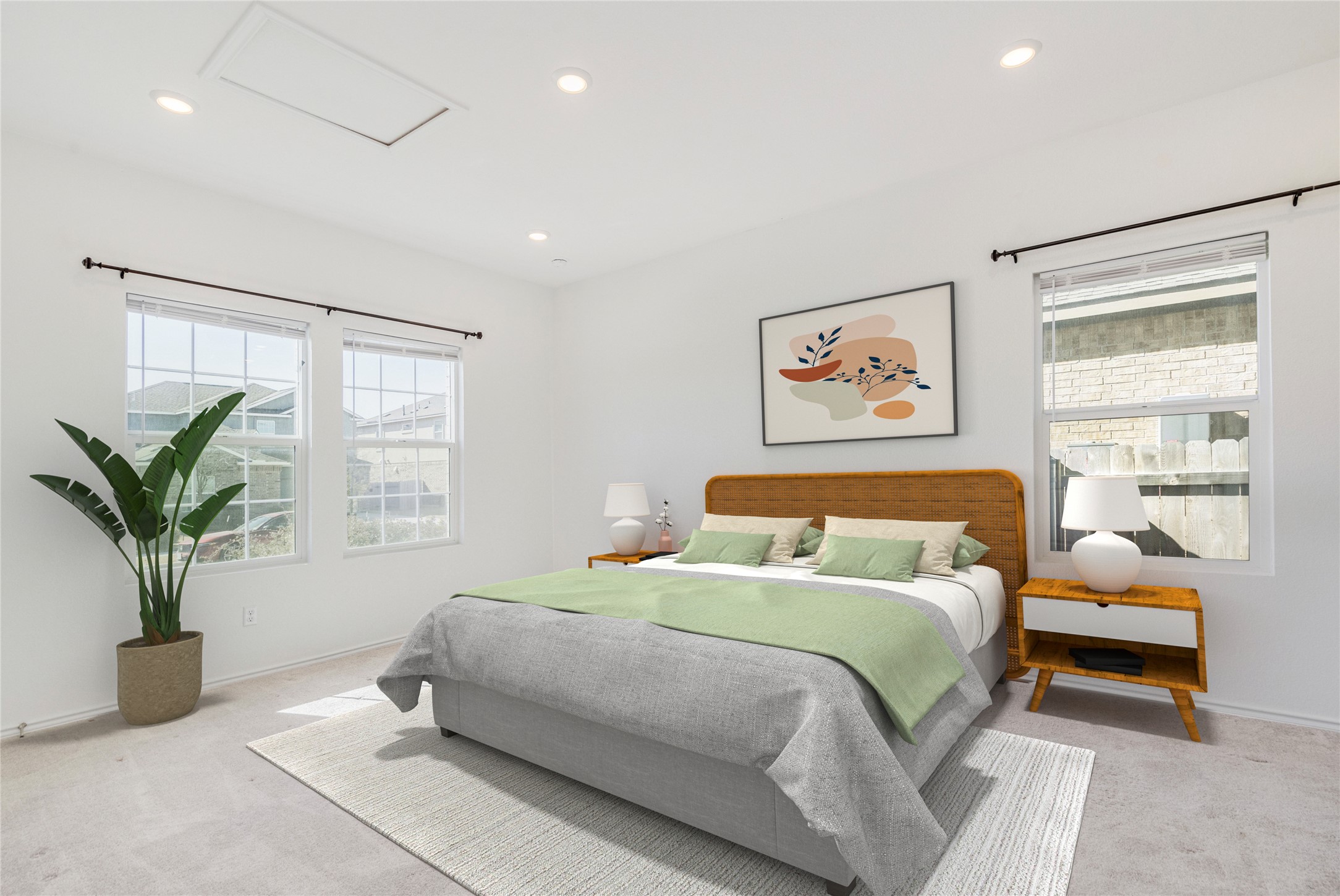 1937 Guntersville Bend Leander, TX 78641 - Photo 11 of 38 a bedroom with bed and a potted plant