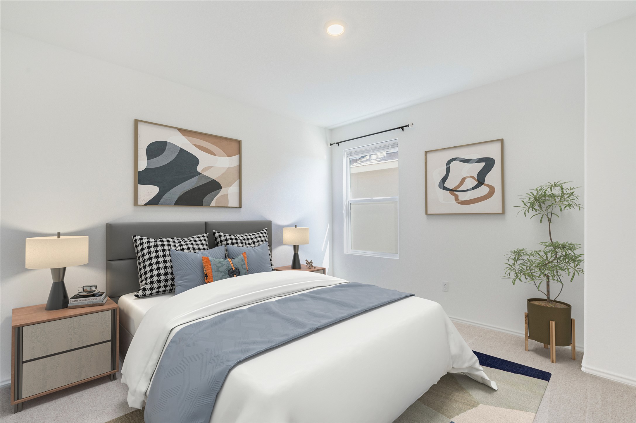 1937 Guntersville Bend Leander, TX 78641 - Photo 15 of 38 a bedroom with a bed and a painting on the wall