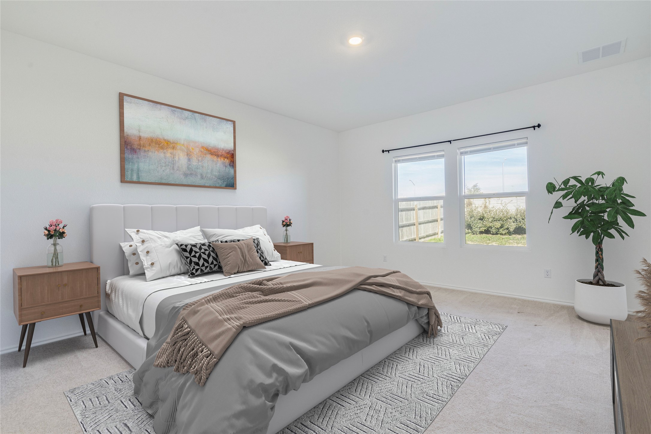 1937 Guntersville Bend Leander, TX 78641 - Photo 7 of 38 a bedroom with bed and a potted plant