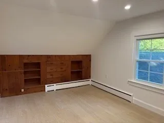 an empty room with a window