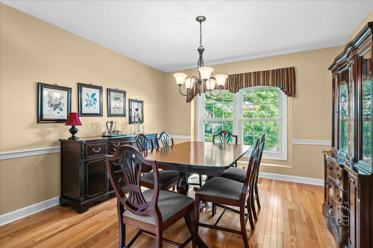 1432 Calcutta Lane Naperville, IL 60563 - Photo 22 of 43 a view of a dining room with furniture window and wooden floor