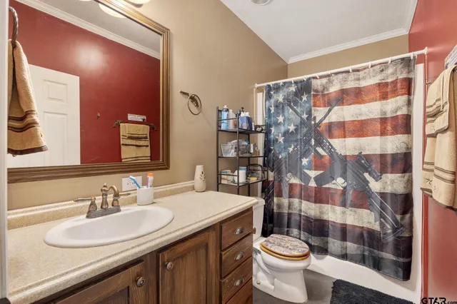 a bathroom with a sink a toilet a shower and a mirror