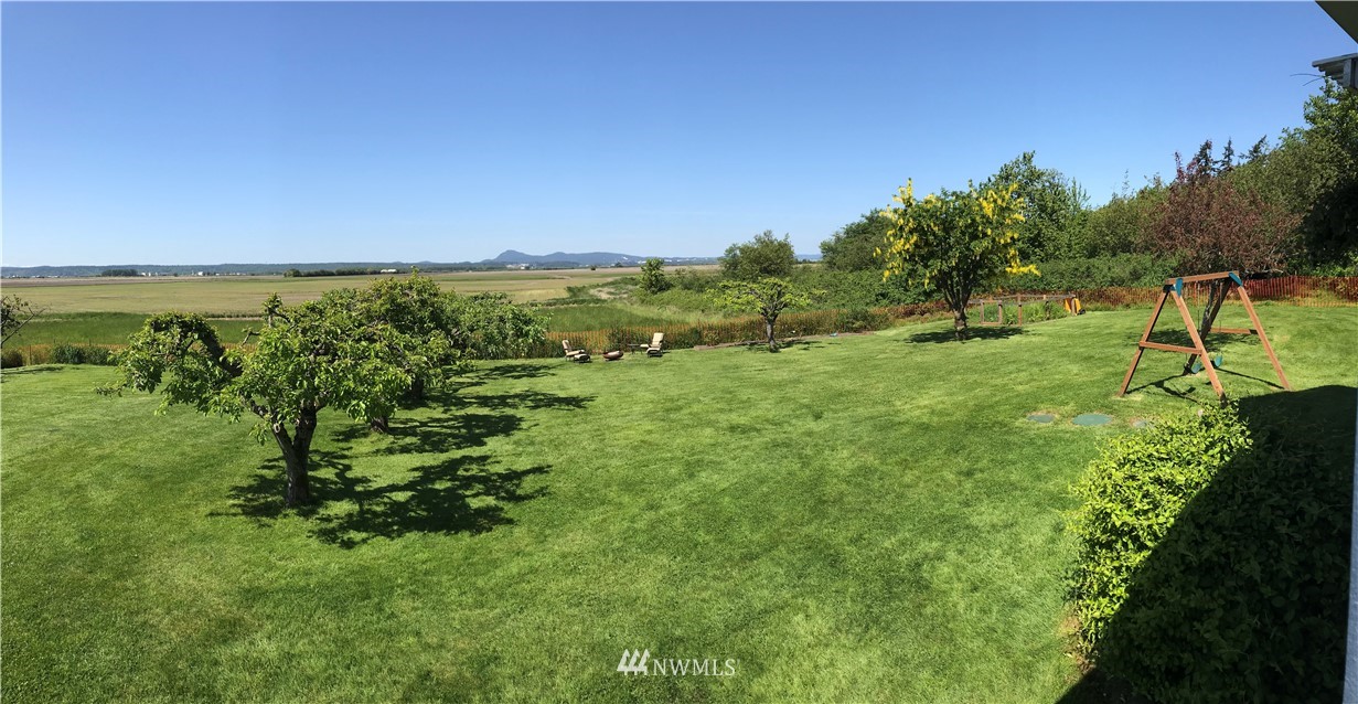 12814 Farm To Market Road Mount Vernon, WA 98273 - Photo 22 of 32 a view of a green yard with a building in the back