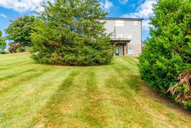 a view of a house with backyard of the house