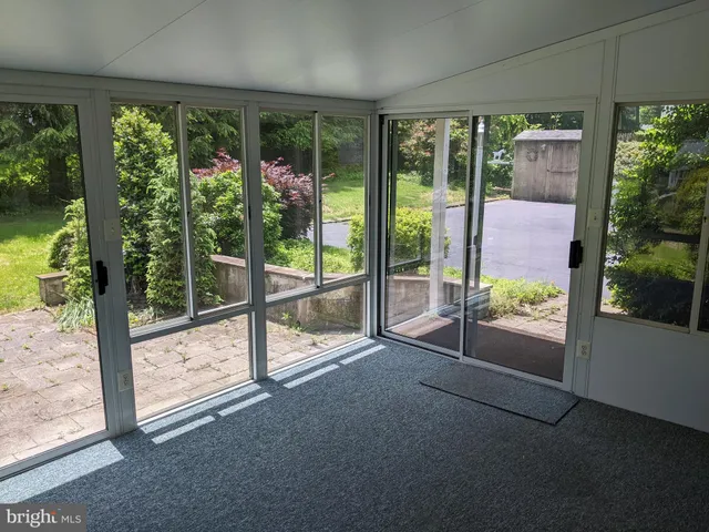 a view of a garden from a room