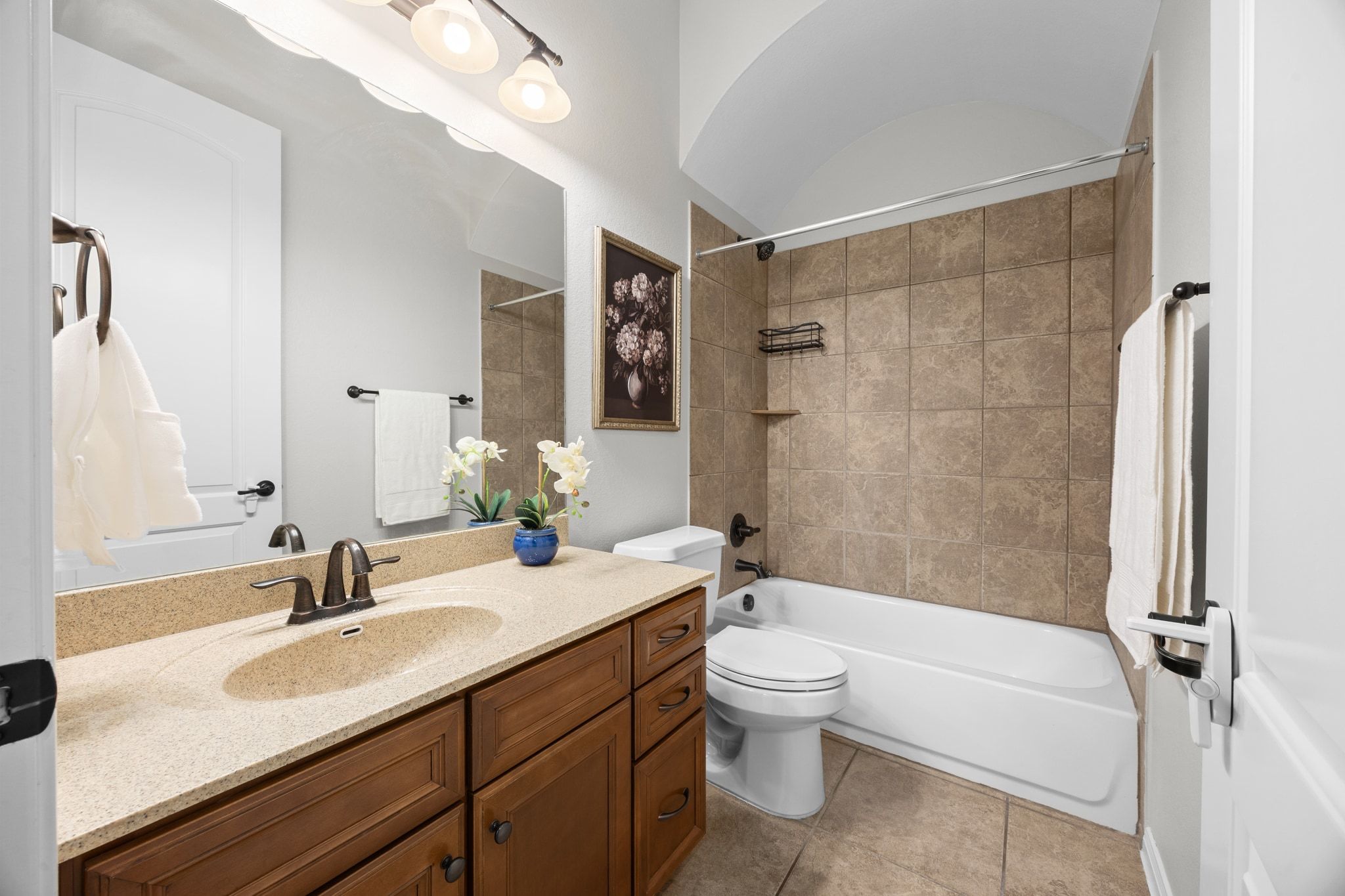 1412 Rimstone Drive Cedar Park, TX 78613 - Photo 33 of 39 a bathroom with a sink a toilet and shower