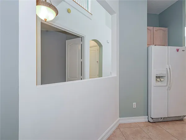 a view of a livingroom with a window