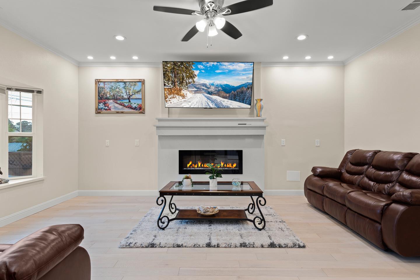 1011 Prospect Heights Santa Cruz, CA 95065 - Photo 24 of 50 a living room with furniture and a fireplace