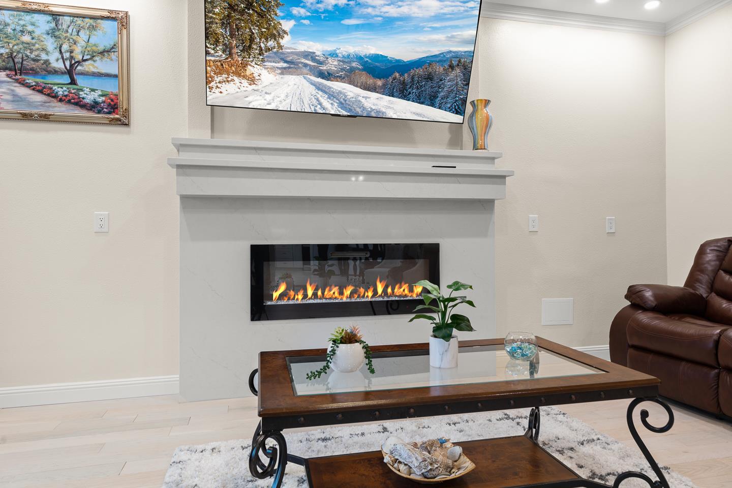 1011 Prospect Heights Santa Cruz, CA 95065 - Photo 25 of 50 a living room with furniture and a fireplace