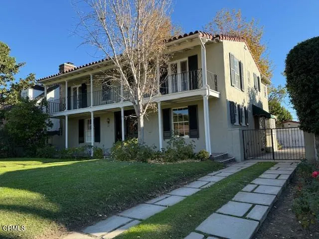 a front view of a house
