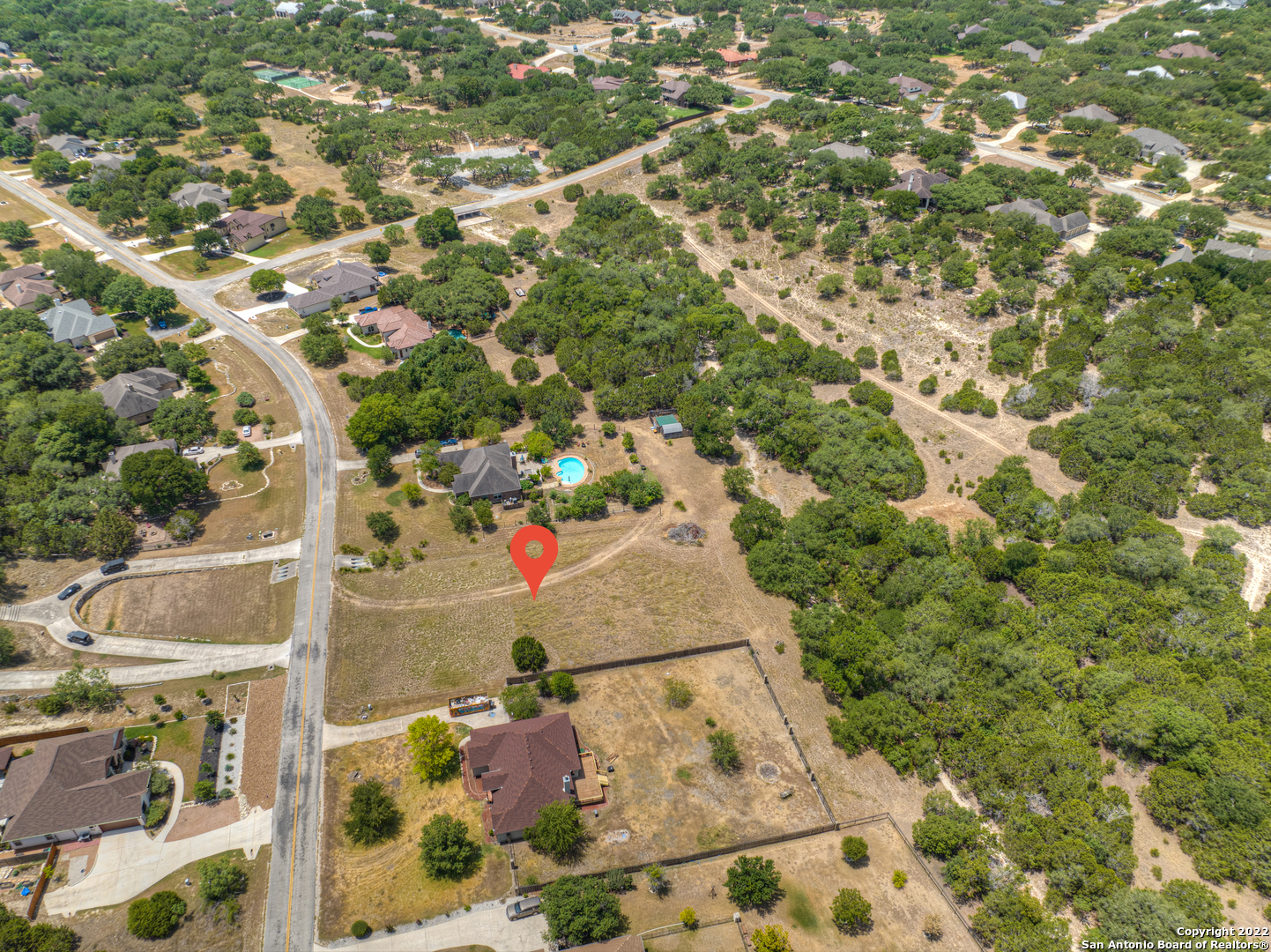889 Long Meadow Spring Branch, TX 78070 - Photo 11 of 17 an aerial view of a residential houses with yard