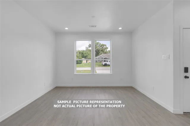 an empty room with a window