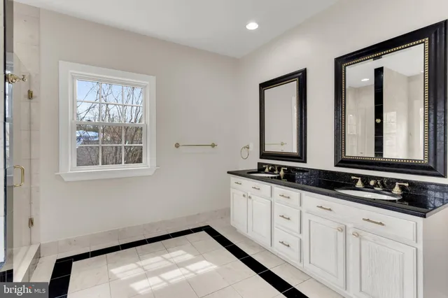 a view of an empty room and a window